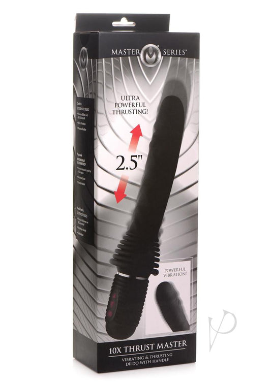 Ms Vibrating Thrusting Dildo Black