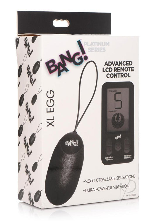 Bg 25x Silicone Xl Egg W/remote Black