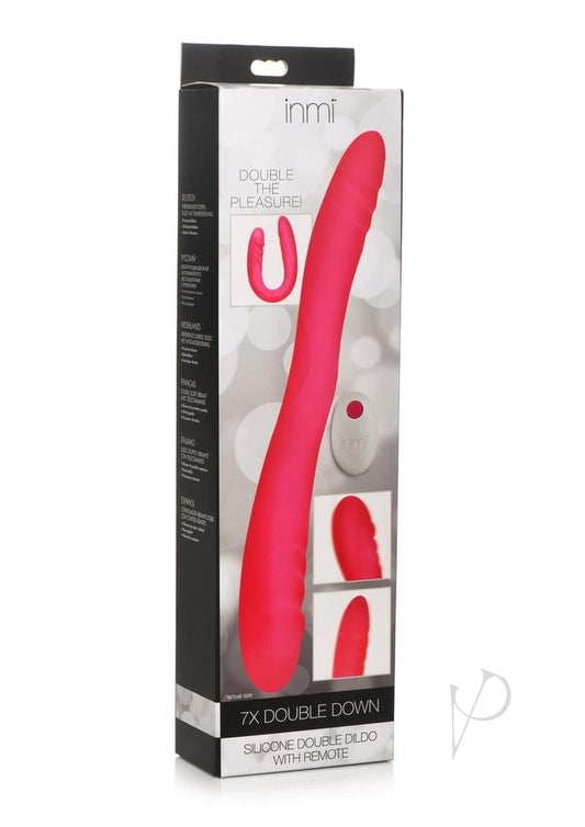 Inmi 7x Double Down Dildo W/remote Pink