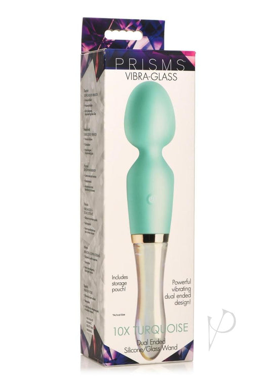 Prisms Vibra Glass Wand Turquoise