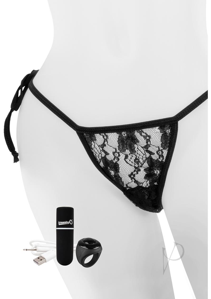 My Secret Remote C Panty Rechr Blk-indv